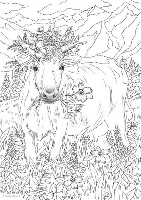 cow coloring pages for adults - Therese Mcleod