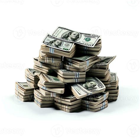 pile of money photo realistic isolated white background 27679867 Stock ...