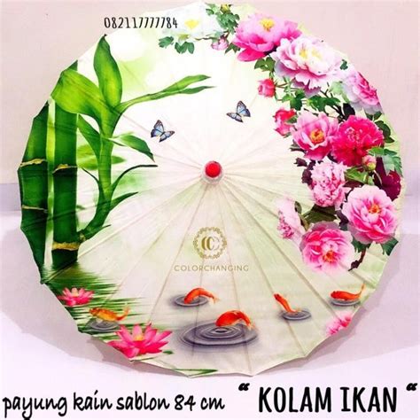 Jual Produk Unggulan Payung Sablon Kain Besar Cm Outdoor Kolam Ikan