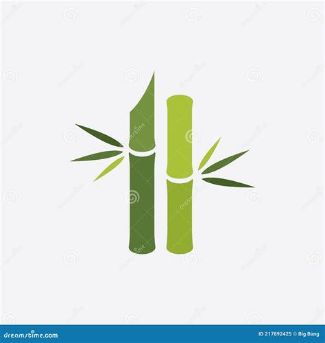 Desenho Do Vetor Do Logotipo Bamboo Verde Ilustração do Vetor