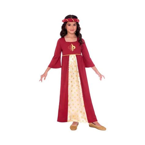 Tudor Princess Kids Costume Red