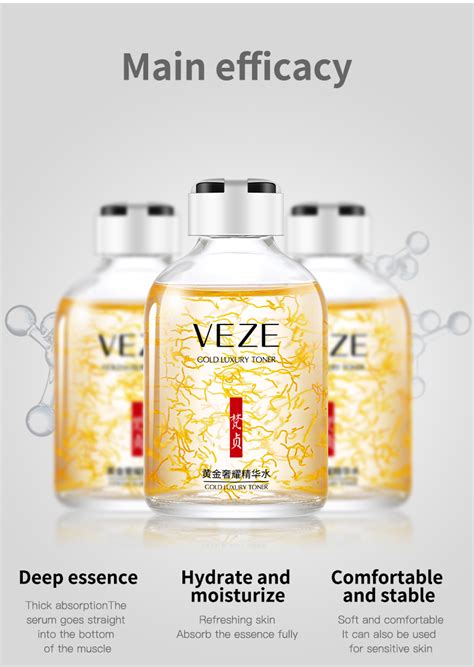 Oem Veze Private Label Gold Luxury Essence Water Whitening Moisturizing ...