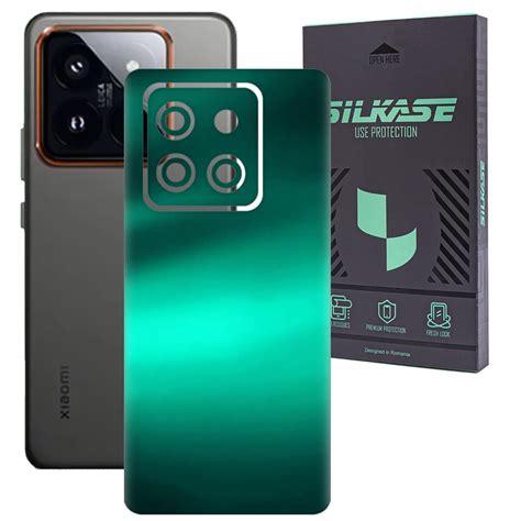 Folie Skin Silkase Pentru Xiaomi Verde Emerald Protectie Spate