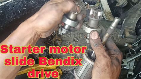 Starter Motor Slide Bendix Drive YouTube