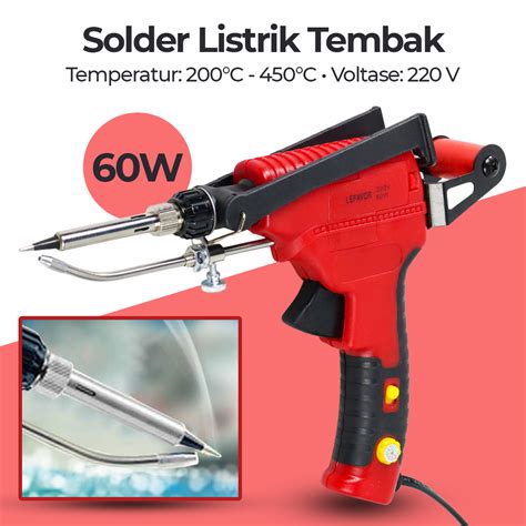 Lefavor Solder Listrik Tembak Tin Iron Gun Adjustable Temperature W