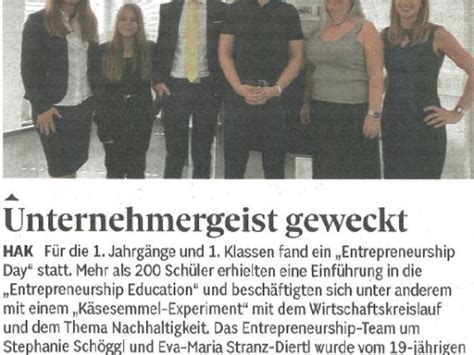 Entrepreneurship Day 2023 HAK HAS Wiener Neustadt