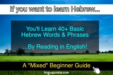 Learn Basic Hebrew Words Phrases Grammar