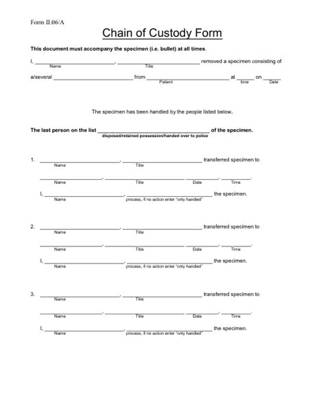 Chain Of Custody Form Fill Out Sign Online And Download Pdf Templateroller