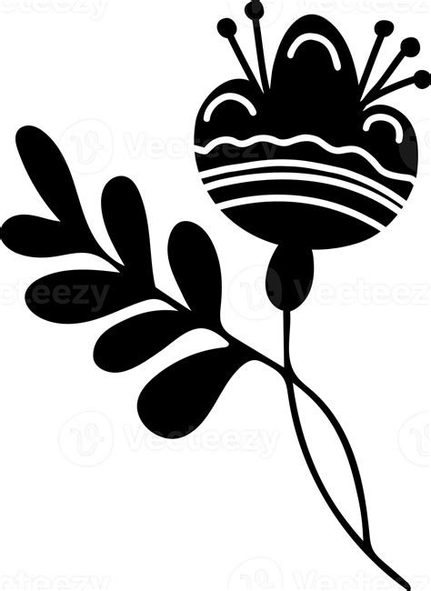 Decorative Flower Silhouette 11810391 Png