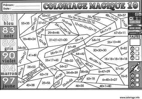 Coloriage Magique Ce2 Addition JeColorie