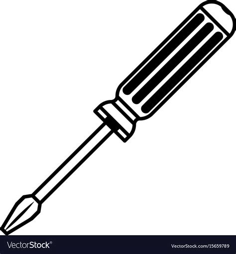 Monochrome Silhouette Of Phillips Screwdriver Vector Image