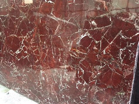 Rosso Lepanto Polished Marble Slab For Wall Tiles From China