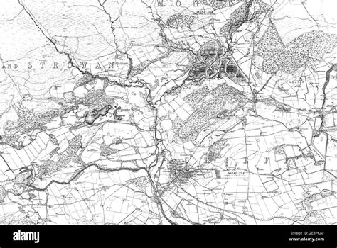 Map of Perthshire Sheet 095, Ordnance Survey, 1866-1874 Stock Photo - Alamy