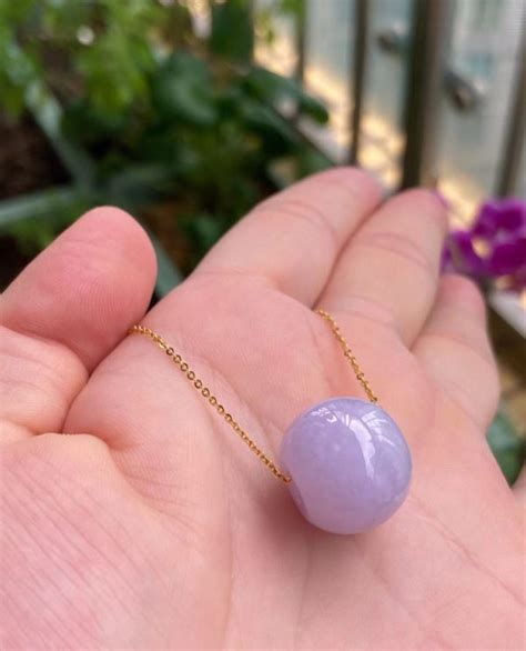 Natural Icy Lavender Jadeite Pendant Certificated Grade A Icy Lavender