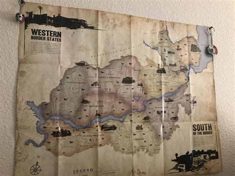 Still have my RDR1 map hung up from when I first played! : r ...