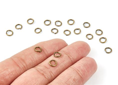 Brass Open Jump Rings X Mm Antique Bronze Tone Plated Etsy