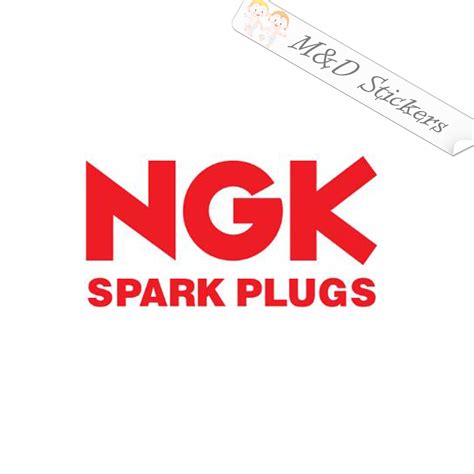 2x Ngk Spark Plugs Logo Vinyl Decal Sticker Different Colors And Size Fo