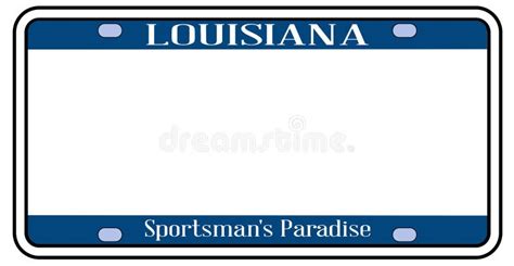 Blank Louisiana State License Plate Stock Vector - Illustration of vehicle, flag: 172079943