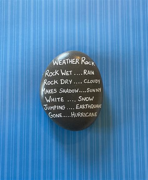 Hand Painted Weather Rock Novelty Forecasting Stone Small - Etsy