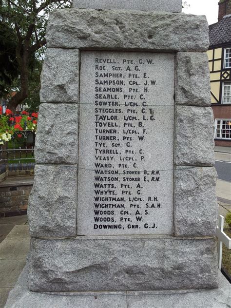 Bungay War Memorial Side 2 Helen Steed Geograph Britain And Ireland