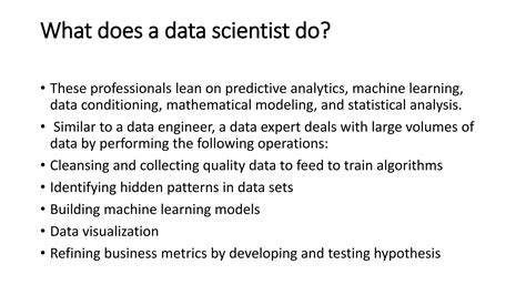 Data Engineer Vs Data Scientist Vs Data Analyst Pptx