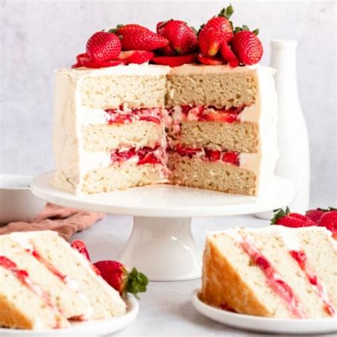 Strawberry Jam Cake Vanilla Strawberry Cake Rich And Delish