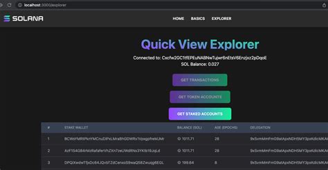 How To Build A Solana Explorer Clone 3 Of 3 Get Staking Accounts