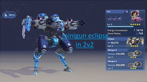 Using Minigun Eclipse In Vs Played With Rex B Mech Arena Youtube