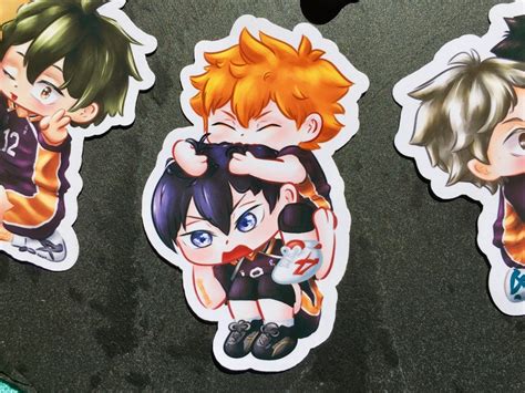 Haikyuu Waterproof Stickers Hinata And Kageyama Tsukishima And Tadashi