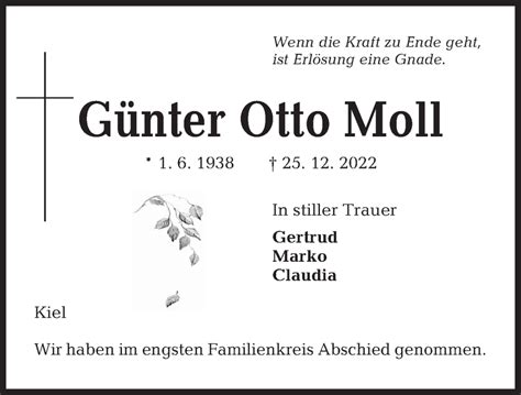 Traueranzeigen Von G Nter Otto Moll Trauer Anzeigen De