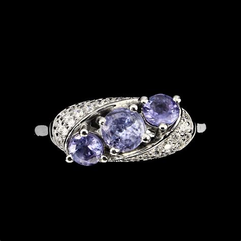 Пръстен с танзанит и цирконий