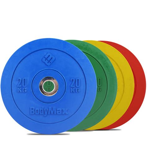 Bodymax Coloured Olympic Rubber Bumper Weight Plates Shop Online Fitshop