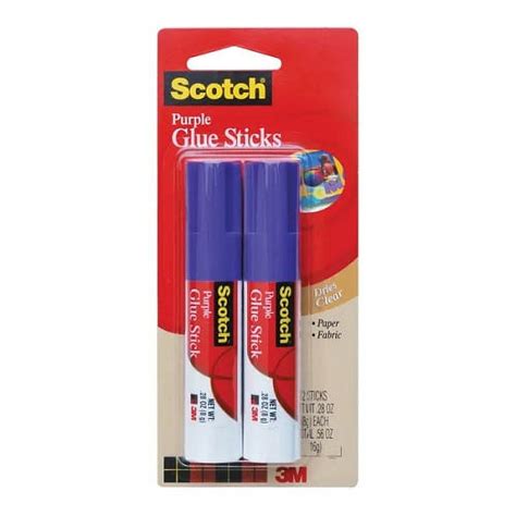 3m 7010383411 Scotch Purple Glue Stick 6108 2n 28 Oz 2 Pack 2ea