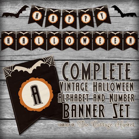 Free Printable Halloween Banner Set | The Cottage Market