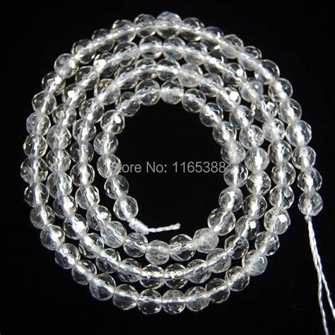 4mm Faceted Natural Crystal Gems Stones Round Loose Beads 5 Strands