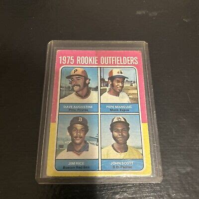 1975 Topps 1975 Rookie Outfielders 616 Pepe Mangual Jim Rice John