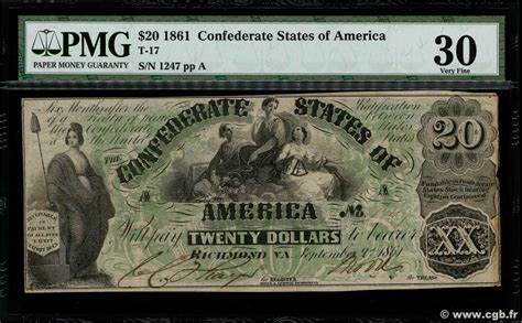 Dollars Confederate States Of America P B Banknotes