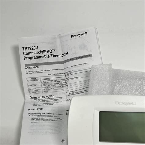 Honeywell Tb7220u1012 Commercialpro 7000 Programmable Commercial Thermostat Ebay