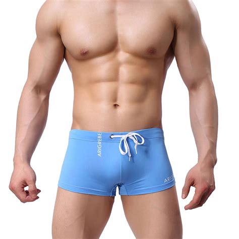 Yuhaotin Black Bikini Swim Shorts Men Slim Mens Breathable Swim Trunks