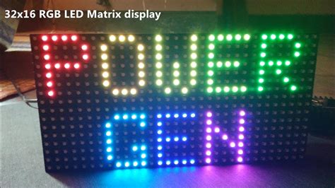 32x16 Rgb Led Matrix Display Color Demonstrate With Ardunio Uno 1