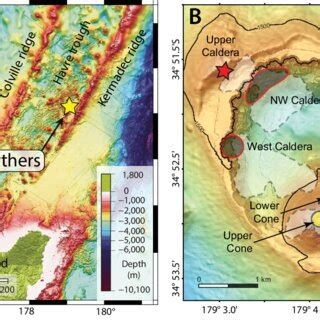 A Regional Map Showing Location Of Brothers Submarine Volcano Yellow