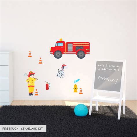 Firetruck Wall Decal | Children's Wall Sticker | Wallums