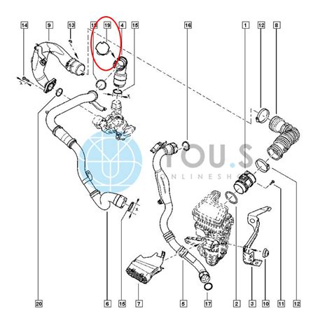 1 X You S Original Clip de Sécurité Durite de Turbo pour Dacia Duster 1