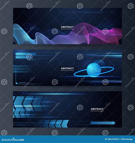 Vector Banner Design Circuit Board Illustration Abstract Modern