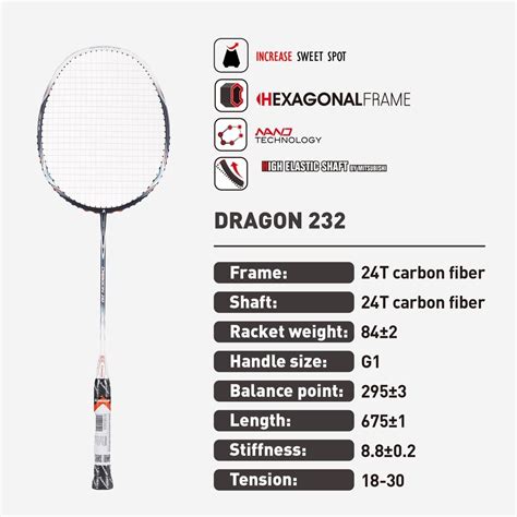 Kawasaki Badminton Racket DRAGON 222 232 100 CARBON FIBER WITH STRUNG