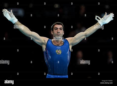 Vahagn Davtyan From Armenia Seen In Action During Apparatus Finals Of