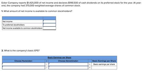 Solved Ecker Company Reports Of Net Income And Chegg