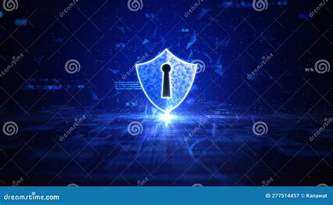 Digital Data Network Protection Shield Icon Cyber Security Future