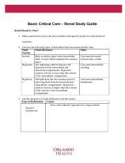 Bcc Renal Docx Basic Critical Care Renal Study Guide Renal