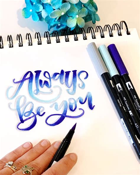 Blending With Tombow Dual Brush Pens Hand Lettering Alphabet Hand